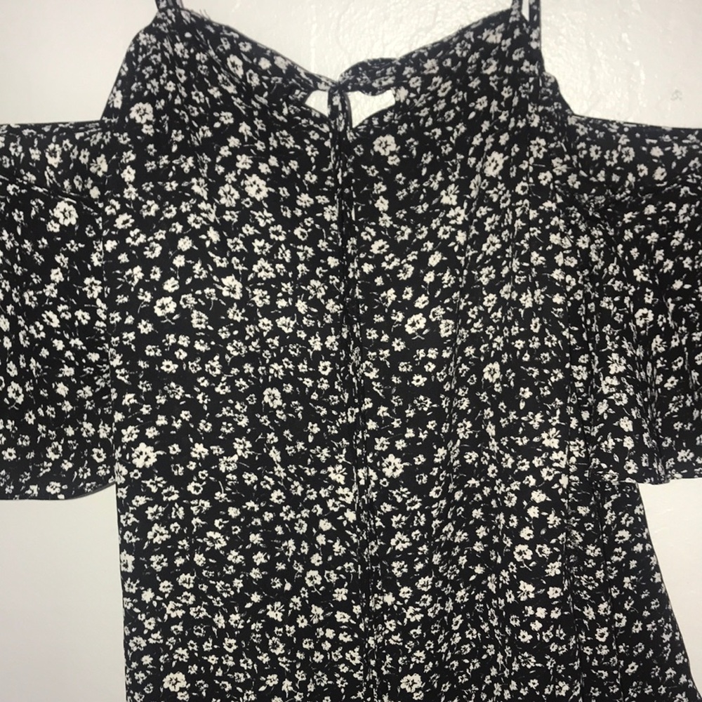 Black and white flower shirt